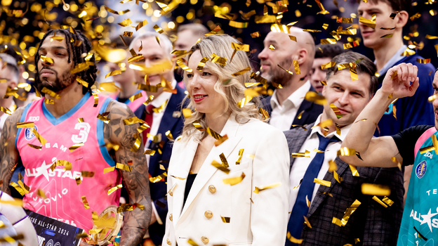 Илона Корстин на церемонии награждения Матча звезд Единой Лиги ВТБ.