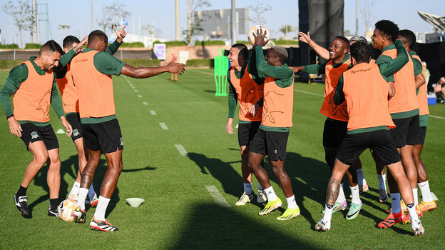 Футболисты «Краснодара» на тренировке.