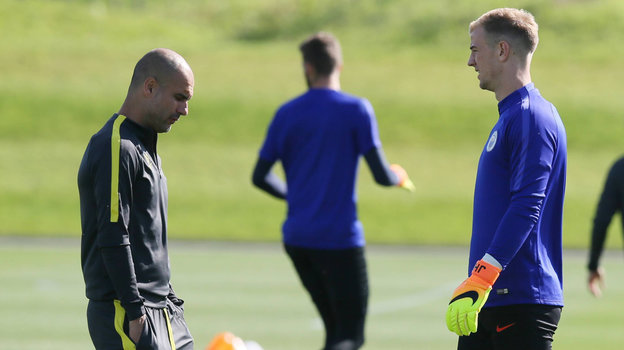 Хосеп Гвардиола и Джо Харт.