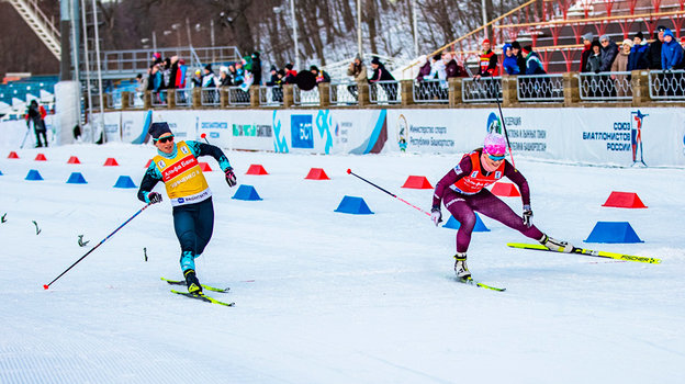 Наталия Шевченко и Екатерина Носкова на финише.