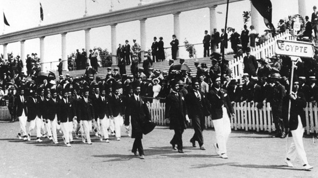 Парад на Олимпийских играх 1920 года.