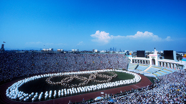 Церемония открытия Игр в Лос-Анджелесе в 1984 году.