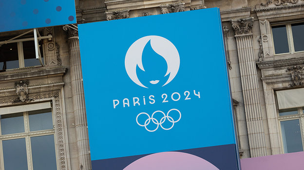 Логотип Олимпиады-2024 в Париже.