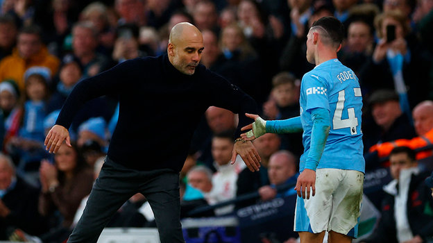 Хосеп Гвардиола и Фил Фоден.