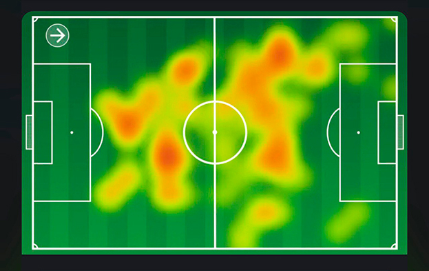 «Динамо» — «Локомотив» — 2:1. Тепловая карта Хорхе Карраскаля.