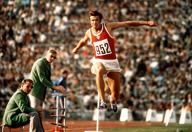 Виктор Санеев выступает на Олимпиаде-72 в Мюнхене.