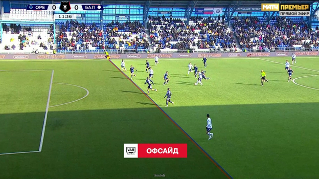 Офсайд во время голевой атаки «Балтики».