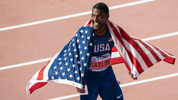Джастин Гэтлин. Американский легкоатлет Джастин Гэтлин.