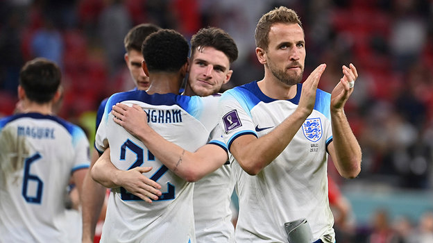 Джуд Беллингем, Деклан Райс и Харри Кейн.