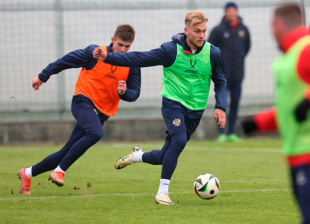 Никита Бозов на тренировки молодежной сборной России.