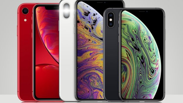 iPhone XR, iPhone XS Max, iPhone XS.