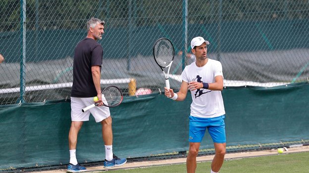 Горан Иванишевич и Новак Джокович.