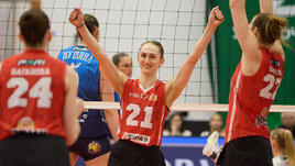 Волейболистка «Уралочки-НТМК» Елизавета Фитисова в матче против «Динамо»