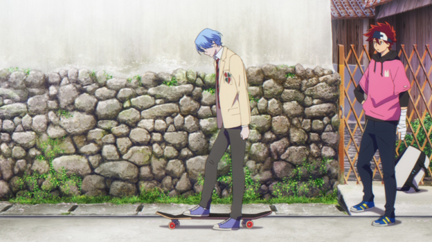 Кадр из аниме «На скейте в бесконечность»