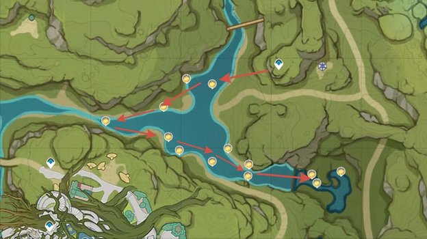 С телепорта на горе спускаемся вниз.