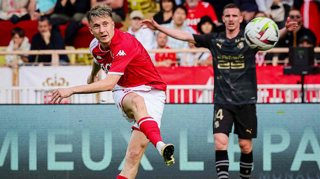 Александр Головин. Футболист «Монако» Александр Головин в матче против «Ренна»