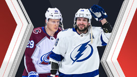 Хоккеисты Нэйтан Маккиннон и Никита Кучеров