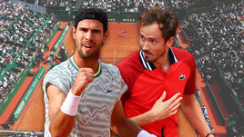 Хачанов обыграл Медведева и вышел в четвертьфинал в Монте-Карло. Онлайн-трансляция