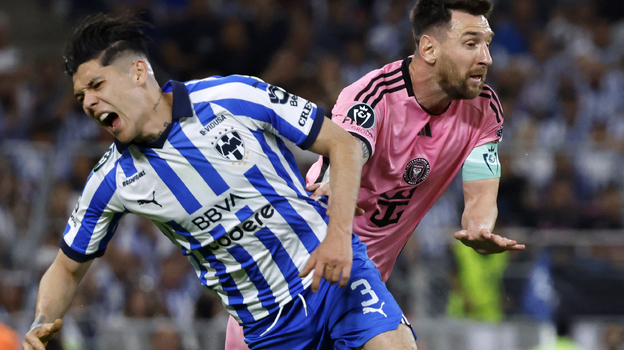 Лионель Месси в матче против «Монтеррея».