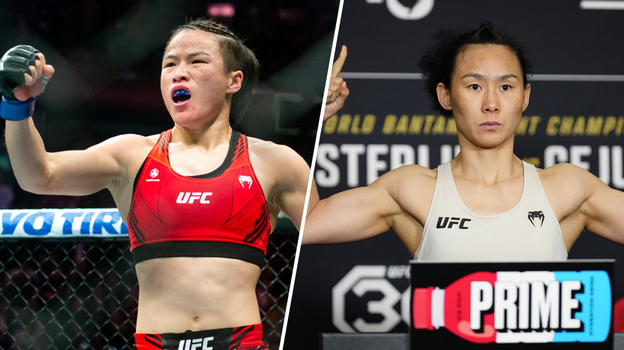 Вейли Жанг (слева) и Янь Сяонань. Девушки-бойцы UFC Вейли Жанг (слева) и Янь Сяонань.