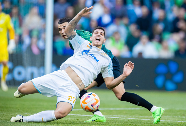 Нино и Эдуард Сперцян. Футболисты Нино и Эдуард Сперцян в матче «Краснодар» - «Зенит»