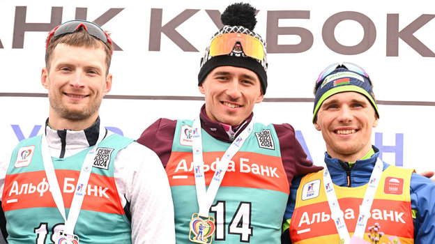 Максим Цветков, Карим Халили и Антон Смольский. Биатлонисты Максим Цветков, Карим Халили и Антон Смольский