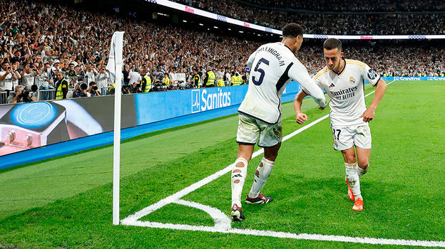 Праздничный танец Джуда Беллингема и Лукаса Васкеса.