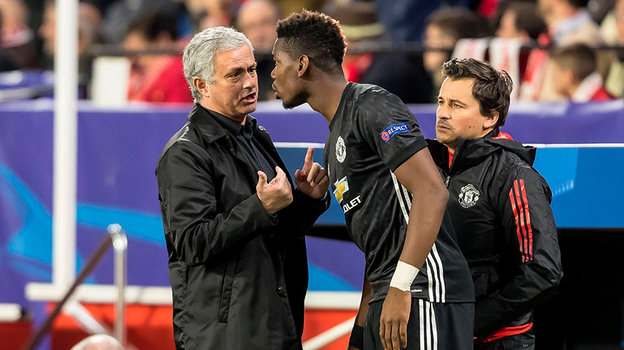 Жозе Моуринью и Поль Погба.