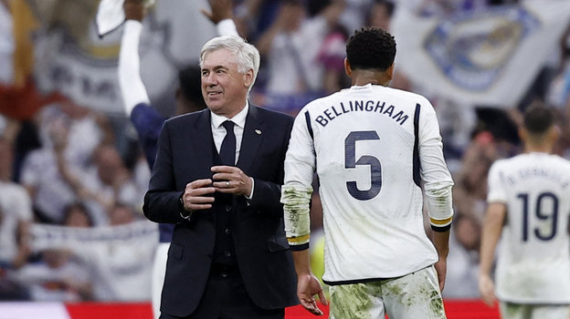 Карло Анчелотти и Джуд Беллингем.