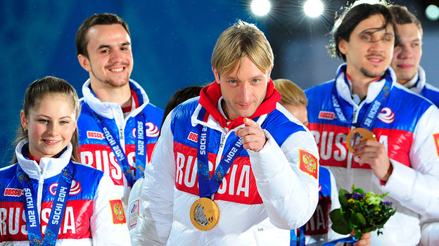 Евгений Плющенко во второй раз выиграл олимпийское золото в командном турнире на Олимпиаде-2014 в Сочи.