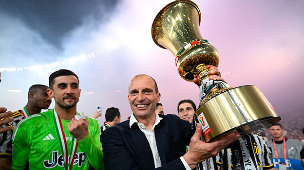 Массимилиано Аллегри с Кубком Италии.