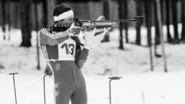 Биатлонист Александр Тихонов в 1980 году