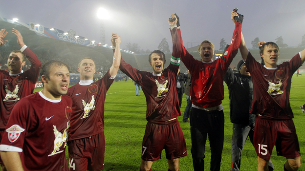 Игроки «Рубина» радуются досрочному чемпионству в 2008 году. Игроки «Рубина» радуются досрочному чемпионству в 2008 году.