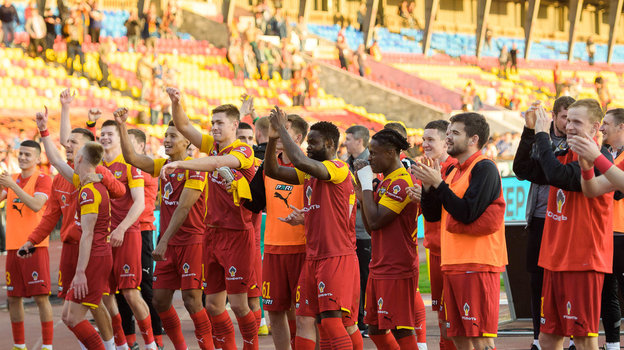 Футболисты «Арсенала» после выхода в зону стыковых матчей.