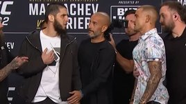 Жаркий стердаун Махачева и Порье. Дагестанцу не понравилось слово motherfucker, чуть не дал Дастину пощечину