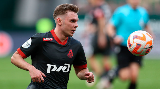 Максим Глушенков. Футболист «Локомотива» Максим Глушенков.