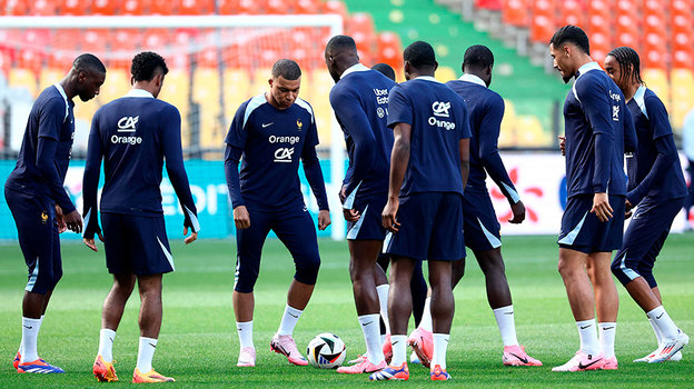 Тренировка сборной Франции.