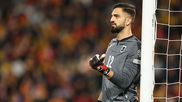 Георгий Мамардашвили. Голкипер сборной Грузии Георгий Мамардашвили.