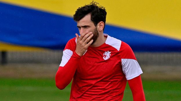 Хвича Кварацхелия. Футболист сборной Грузии Хвича Кварацхелия.