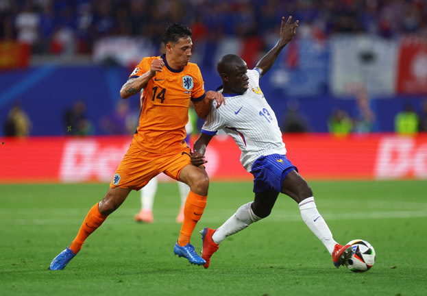 Тиджани Рейндерс и Нголо Канте. Футболисты Тиджани Рейндерс и Нголо Канте на Евро-2024