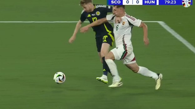 Эпизод матча Шотландия - Венгрия.