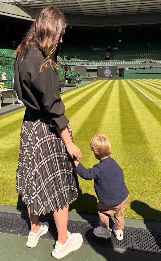 Мария Шарапова с сыном.
