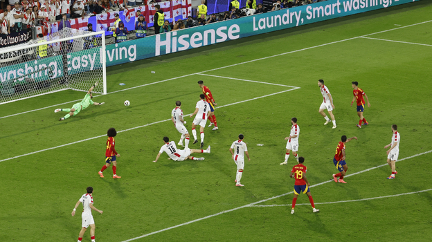 Испания — Грузия: гол Родри.