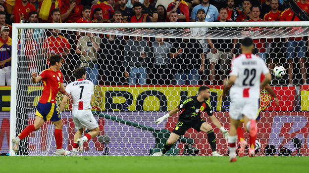 Испания — Грузия: автогол Робена Ле Нормана.