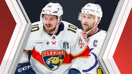 Хоккеисты Владимир Тарасенко и Стивен Стэмкос