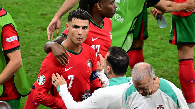 Криштиану Роналду после матча 1/8 финала Евро-2024 против Словении.