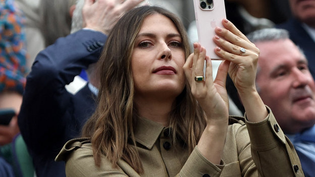 Мария Шарапова на матче Даниила Медведева против Александра Мюллера.