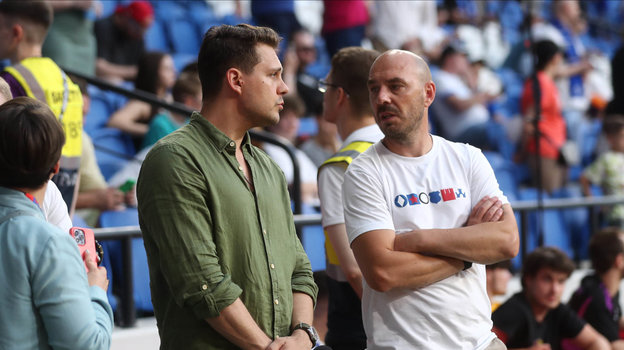 Актер Милош Бикович и бывший защитник «Динамо» Йован Танасьевич.