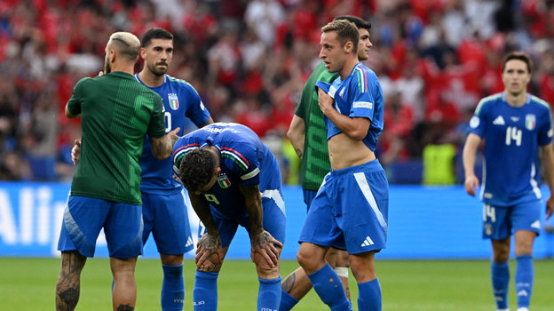Футболисты сборной Италии после вылета с Евро-2024.