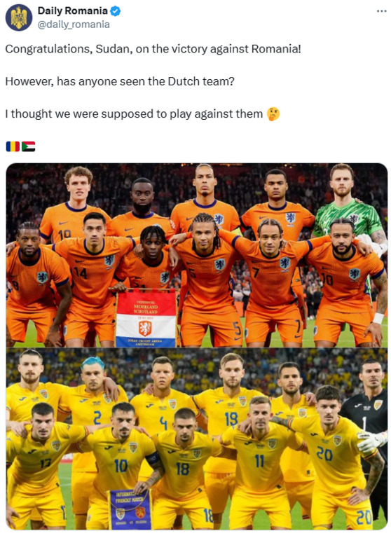Пост аккаунта Daily Romania.